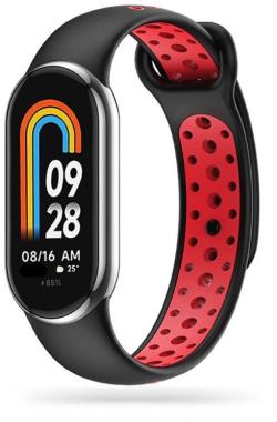 Tech-Protect watch strap SoftBand Xiaomi Smart Band 8, black/red | 9490713935316
