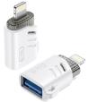 XO adapter USB-Lightning OTG, white (NB256A)