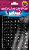 Minipicto keyboard sticker EST KB-UNI-EE01-BLK, black/white