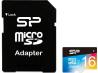 Silicon Power memory card microSDHC 16GB Superior UHS-I U1 + adapter