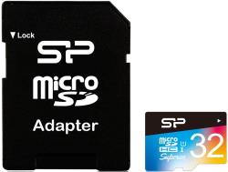 Silicon Power memory card microSDHC 32GB Superior UHS-I U1 + adapter | SP032GBSTHDU1V20SP