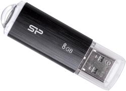 Silicon Power flash drive 8GB Ultima U02, black | SP008GBUF2U02V1K