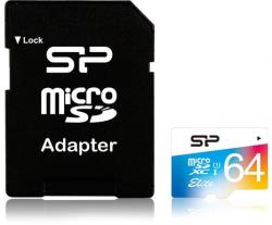 Silicon Power memory card microSDXC 64GB Elite Class 10 + adapter | SP064GBSTXBU1V20SP