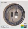 Platinet cable USB - microUSB 2m, black