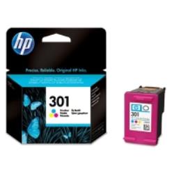 HP 301 Tri-color Ink Cartridge, 165 pages, for HP HP Deskjet 1000, 1050, 2050, 3000, 3050 | CH562EE