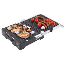 ECG KG 300 Deluxe Contact grill  2000 W 3 working positions - for scalloping, grilling and BBQ | ECGKG300DELUXE