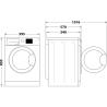 WHIRLPOOL Washing machine - Dryer FFWDB 864349 BV EE, 1400 rpm, Energy class D, 8kg - 6kg, Depth 54 cm, Inverter motor, Steam Refresh