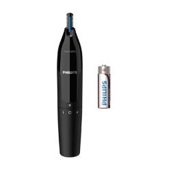 Philips Nose & ear trimmer NT1650/16 100% waterproof, Dual-sided protective guard system, Rotating switch, AA-battery included