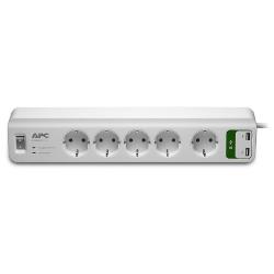 APC Essential SurgeArrest 5 outlets with 5V, 2.4A 2 port USB charger 230V Germany | PM5U-GR