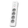 Philips Surge protector SPN7040WA/58, 4 Outlets, 2 m power cord, 600 joules of surge protection