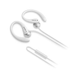 Philips In-ear sports headphones with mic TAA1105WT/00, 5-mm drivers/open-back, Earhook, White