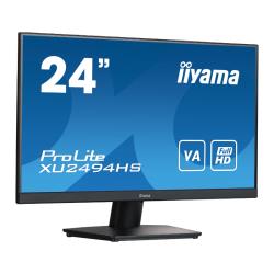 iiyama ProLite XU2494HS-B2 - LED monitor - 24" (23.8" viewable) - 1920 x 1080 Full HD (1080p) @ 75 Hz - VA - 250 cd / m² - 3000:1 - 4 ms - HDMI, DisplayPort - speakers - matte black