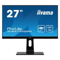 iiyama ProLite XUB2792QSN-B1 - LED monitor - 27" - 2560 x 1440 QHD @ 75 Hz - IPS - 350 cd / m² - 1000:1 - 4 ms - HDMI, DisplayPort, USB-C - speakers