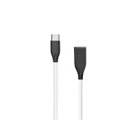 Silikoninis kabelis USB-USB Type C (baltas, 1m.) | CA910717