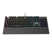 Mechaninė žaidimų klaviatūra AOC GK500 RGB LED šviesa, US, Juoda, Laidinė, USB, OUTEMU Red klavišai | GK500DRUH | Kalėdinis išpardavimas