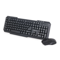 Gembird Desktop Set KBS-WM-02 Keyboard and Mouse Set, Wireless, Mouse included, US, US, Numeric keypad, 450 g, USB, Black, Bluetooth, Wireless connection