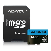 ADATA Premier UHS-I 64 GB, MicroSDXC, Flash memory class 10, Adapter | AUSDX64GUICL10A1-RA1
