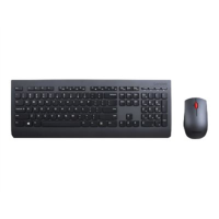 Lenovo | Professional | Professional Wireless Keyboard and Mouse Combo - US English with Euro symbol | Keyboard and Mouse Set | Wireless | Mouse included | US | Black | US English | Numeric keypad | Wireless connection | 4X30H56829