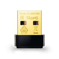 TP-LINK | Nano USB 2.0 Adapter | TL-WN725N | 2.4GHz, 802.11n, 150 Mbps, Internal antenna