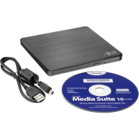 H.L Data Storage Ultra Slim Portable DVD-Writer GP60NB60 Interface USB 2.0, DVD±R/RW, CD read speed 24 x, CD write speed 24 x, Black, Desktop/Notebook | GP60NB60.AUAE12B