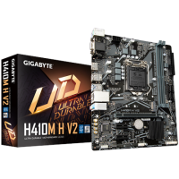 Gigabyte | H410M H V2 1.0 M/B | Processor family Intel | GB | Processor socket LGA1200 | DDR4 DIMM | Memory slots 2 | Supported hard disk drive interfaces SATA, M.2 | Number of SATA connectors 4 | Chipset Micro ATX | Intel H | Memory clock speed  MHz | Processor frequency  MHz