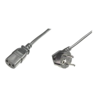 Digitus | Power Cord Cable | Power Cord, Schuko (CEE 7/7 ) 90ø angled - C13 M/F, H05VV-F3G 0.75qmm | Black | AK-440109-008-S