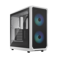 Fractal Design Focus 2 RGB White TG Clear Tint, Midi Tower, Power supply included No | FD-C-FOC2A-04