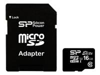 SILICON POWER Micro SDHC 16GB + Adapter | SP016GBSTHBU1V10SP