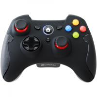 CANYON GP-W6 2.4G Wireless Controller with Dual Motor, Rubber coating, 2PCS AA Alkaline battery ,support PC X-input mode/D-input mode, PS3, Android/nano size dongle,black | CND-GPW6
