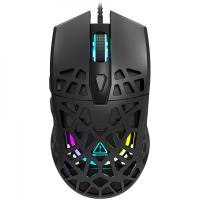 CANYON Puncher GM-20 High-end Gaming Mouse with 7 programmable buttons, Pixart 3360 optical sensor, 6 levels of DPI and up to 12000, 10 million times key life, 1.65m Ultraweave cable, Low friction with PTFE feet and colorful RGB lights, Black, size:126x67.5x39.5mm, 110g | CND-SGM20B