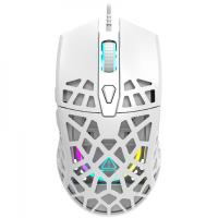 CANYON Puncher GM-20, High-end Gaming Mouse with 7 programmable buttons, Pixart 3360 optical sensor, 6 levels of DPI and up to 12000, 10 million times key life, 1.65m Ultraweave cable, Low friction with PTFE feet and colorful RGB lights, white, size: | CND-SGM20W