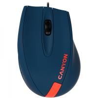 CANYON M-11, Wired Optical Mouse with 3 keys, DPI 1000 With 1.5M USB cable,Blue-Red,size 68*110*38mm,weight:0.072kg | CNE-CMS11BR