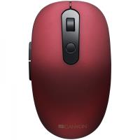 CANYON MW-9, 2 in 1 Wireless optical mouse with 6 buttons, DPI 800/1000/1200/1500, 2 mode(BT/ 2.4GHz), Battery AA*1pcs, Red, silent switch for right/left keys, 65.4*112.25*32.3mm, 0.092kg | CNS-CMSW09R