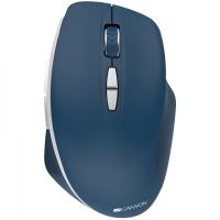 Canyon  2.4 GHz  Wireless mouse ,with 7 buttons, DPI 800/1200/1600, Battery: AAA*2pcs,Blue,72*117*41mm, 0.075kg | CNS-CMSW21BL