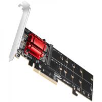 Axagon PCEM2-ND PCIE 2X NVME M.2 CONTROLLERPCI-Express x8 internal controller for connecting two NVMe M.2 SSD disks to a computer. Supports main boards without PCIe Bifurcation.