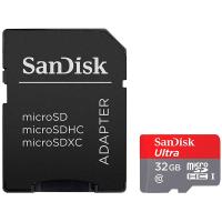SanDisk High Endurance microSDHC 32GB + SD Adapter - for dash cams & home monitoring, up to 2,500 Hours, Full HD / 4K videos, up to 100/40 MB/s Read/Write speeds, C10, U3, V30, EAN: 619659173067 | SDSQQNR-032G-GN6IA
