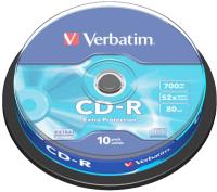 Verbatim CD-R Extra Protection 700MB 52x 10pcs spindle | 023942434375