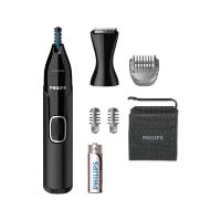 Philips Nose and ear trimmer NT5650/16 100% waterproof, AA-battery included, , precision comb, 2 eyebrow combs 3mm/5mm, on/off button, black